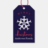 Weihnachtsflugzeug Snowflake Foto Funny Aviation Geschenkanhänger (Rückseite)