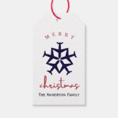 Weihnachtsflugzeug Snowflake Foto Funny Aviation Geschenkanhänger (Vorderseite)