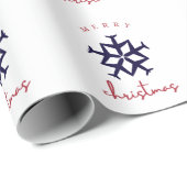 Weihnachtsflugzeug Snowflake Foto Funny Aviation Geschenkpapier (Rolleneckpunkt)