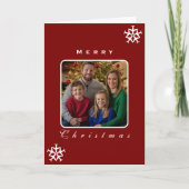 Weihnachtsflugzeug Snowflake Foto Funny Aviation Karte (Vorderseite)