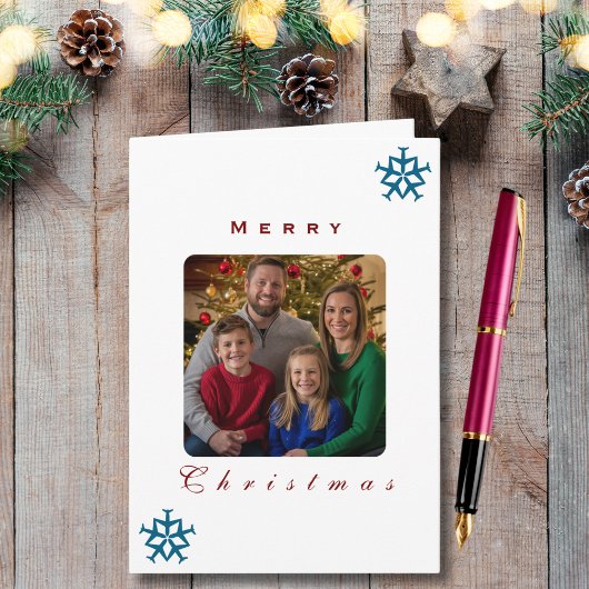 Weihnachtsflugzeug Snowflake Foto Funny Aviation Karte