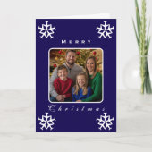 Weihnachtsflugzeug Snowflake Foto Funny Aviation Karte (Vorderseite)