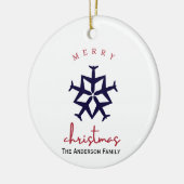 Weihnachtsflugzeug Snowflake Foto Funny Aviation Keramik Ornament (Links)