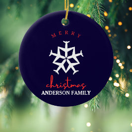 Weihnachtsflugzeug Snowflake Foto Funny Aviation Keramik Ornament