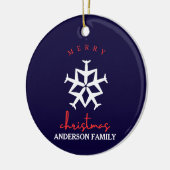 Weihnachtsflugzeug Snowflake Foto Funny Aviation Keramik Ornament (Links)