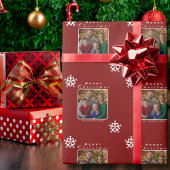 Weihnachtsflugzeug Snowflake Foto Funny Custom Geschenkpapier