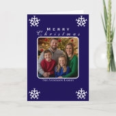 Weihnachtsflugzeug Snowflake Foto Funny Custom Karte (Vorderseite)