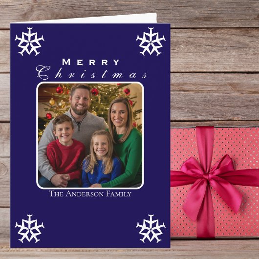 Weihnachtsflugzeug Snowflake Foto Funny Custom Karte