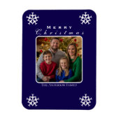 Weihnachtsflugzeug Snowflake Foto Funny Custom Magnet (Vertikal)