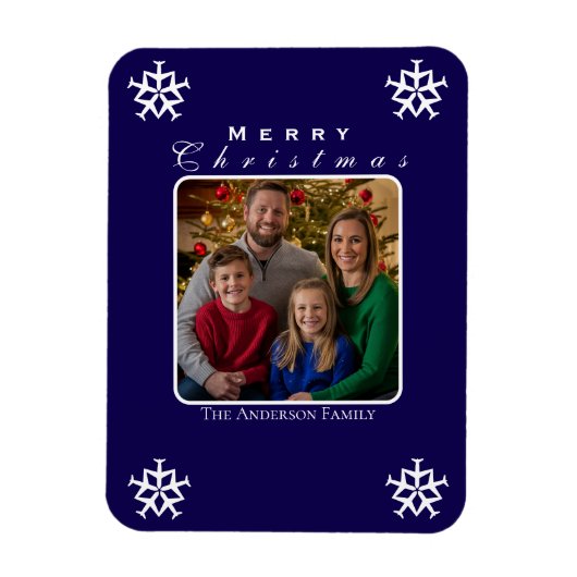 Weihnachtsflugzeug Snowflake Foto Funny Custom Magnet (Vertikal)