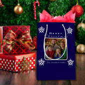 Weihnachtsflugzeug Snowflake Foto Funny Custom Mittlere Geschenktüte