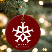 Weihnachtsflugzeug Snowflake Foto Moderne Luftfahr Keramik Ornament