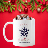 Weihnachtsflugzeug Snowflake Minimalistische Luftf Kaffeetasse