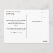 Weihnachtsflugzeug Snowflake Simply Funny Aviation Postkarte (Rückseite)