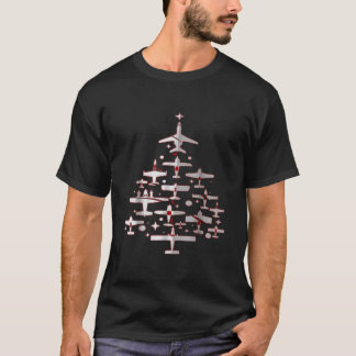 Weihnachtsflugzeug-T - Shirt
