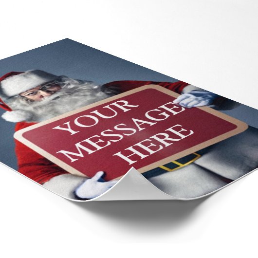 Weihnachtsflüster: Ihre Nachricht auf dem Schild d (Ecke)