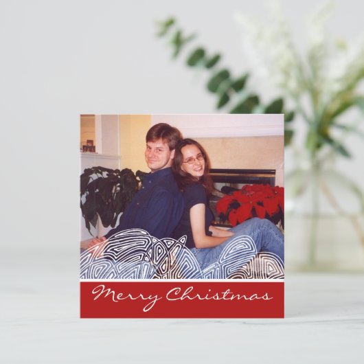 Weihnachtsflut Feiertagskarte (Stehend Vorderseite)