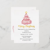 Weihnachtsfohlen Postkarte, Weihnachtsladen Folien Feiertagspostkarte (Vorderseite/Rückseite)