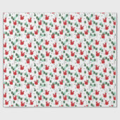 Weihnachtsfohlen Weihnachtsweiß Geschenkpapier (Flach)