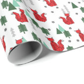 Weihnachtsfohlen Weihnachtsweiß Geschenkpapier (Rolleneckpunkt)