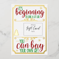 Weihnachtsfoil Funny Gift Card Gutscheinhalter