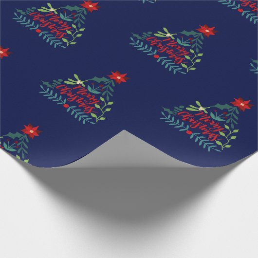 Weihnachtsfoliage-Blätter Geschenkpapier (Ecke)