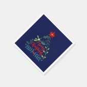 Weihnachtsfoliage-Blätter Serviette (Ecke)