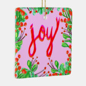 Weihnachtsfoliage - Freude Keramikornament (Rechts)