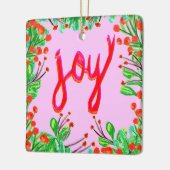 Weihnachtsfoliage - Freude Keramikornament (Links)