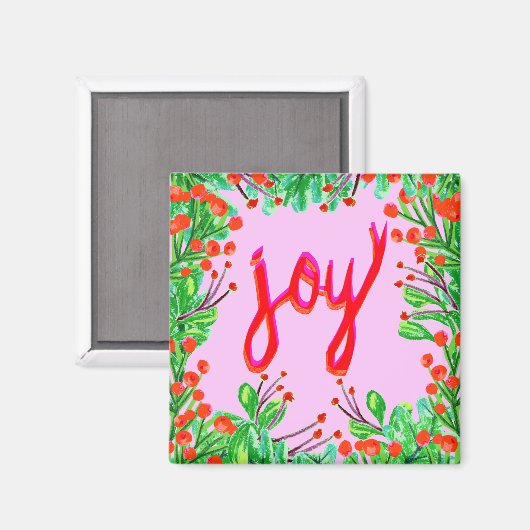 Weihnachtsfoliage - Freude Magnet (Vorderseite/Rückseite)