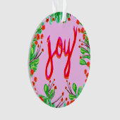 Weihnachtsfoliage - Freude Ornament (Vorderseite)