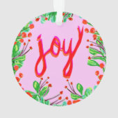 Weihnachtsfoliage - Freude Ornament (Rückseite)