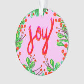 Weihnachtsfoliage - Freude Ornament (Vorderseite)