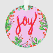 Weihnachtsfoliage - Freude Ornament (Vorderseite)