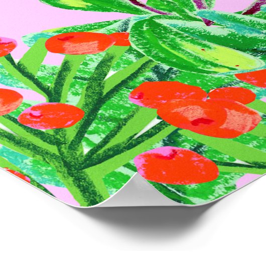 Weihnachtsfoliage - Freude Poster (Ecke)