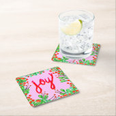 Weihnachtsfoliage - Freude Rechteckiger Pappuntersetzer (Vor Ort)