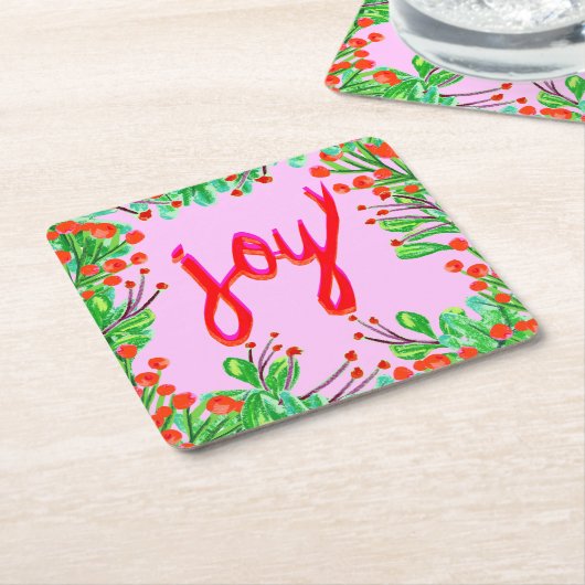 Weihnachtsfoliage - Freude Rechteckiger Pappuntersetzer (angewinkelt)