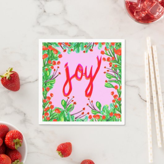 Weihnachtsfoliage - Freude Serviette (Beispiel)