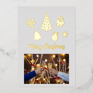 Weihnachtsfolie Foto Postkarte, Folie Postkarte