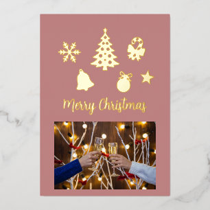 Weihnachtsfolie-Photo-Postkarte, Folie-Postkarte Folieneinladung