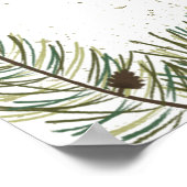 Weihnachtsfolien aus Pine & Gold, ohne Stecker Poster (Ecke)
