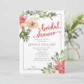 Weihnachtsfolien-Brautparty Einladung (Stehend Vorderseite)