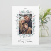 Weihnachtsfolien-Foto Feiertagskarte (Stehend Vorderseite)