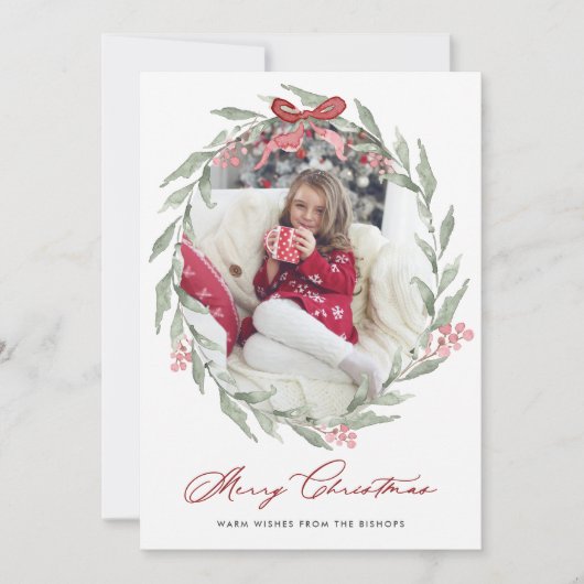Weihnachtsfolien-Foto Feiertagskarte (Vorderseite)