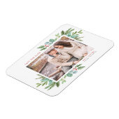 Weihnachtsfolien-Foto in Aquarellen Save the Date Magnet (Linke Seite)