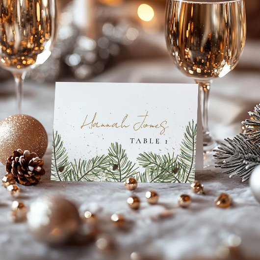 Weihnachtsfolien für Pine & Gold Hochzeiten Platzk Tischnummer