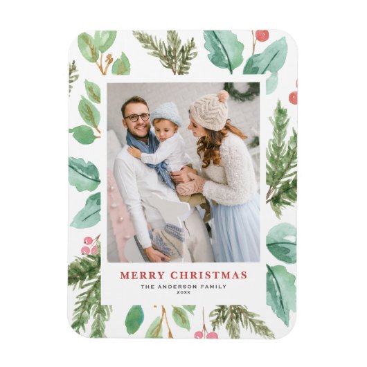 Weihnachtsfolien für Wasserfarben Holly Holiday Fo Magnet (Vertikal)