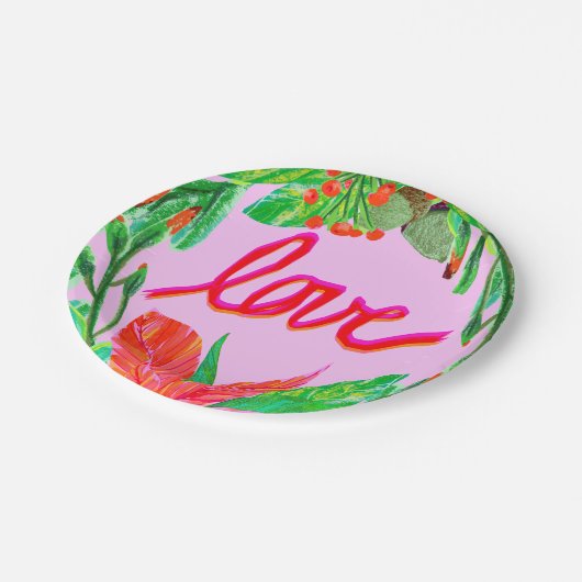 Weihnachtsfolien - Liebe Pappteller (Schrägansicht)