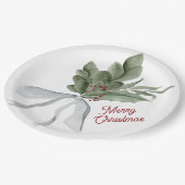 Weihnachtsfolien Pappteller (Schrägansicht)