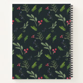 Weihnachtsfolien Personalisiertes Familienrezeptbu Notizblock (Rückseite)